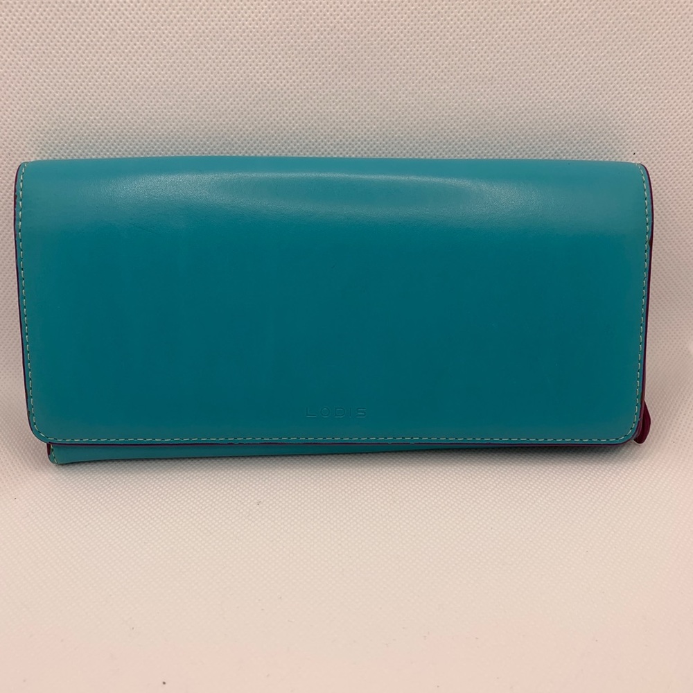 Lodis Audrey Leather wallet - purple & teal